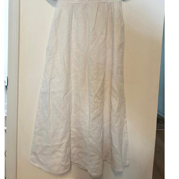 Madewell Cassie Button-Front Midi Dress in Linen White Size XS - Picture 9 of 9